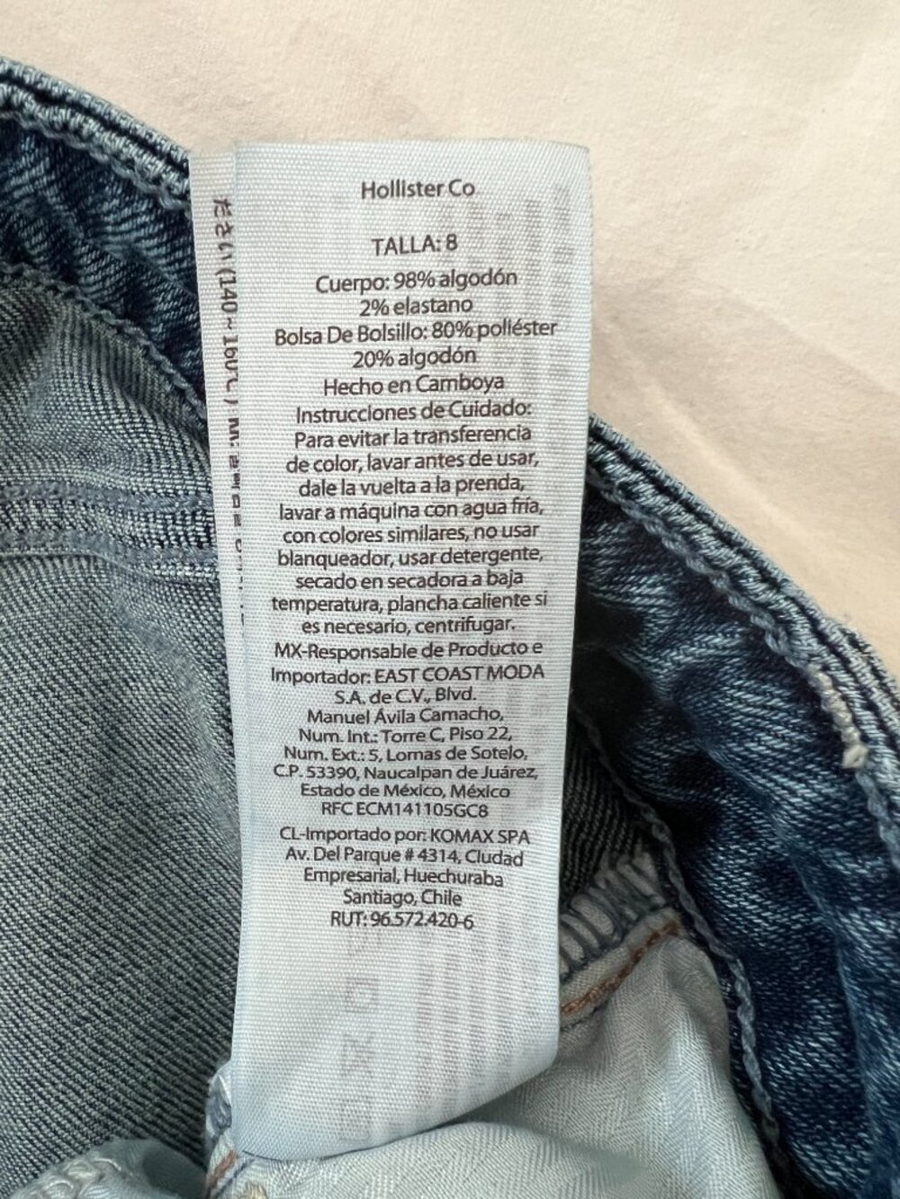 Hollister Low Rise Bootcut Distressed Medium Wash Jeans Size - 8L W29 - Picture 7 of 7